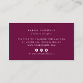 ピンクボホヴィンテージフローラ 名刺 (裏面)