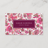 ピンクボホヴィンテージフローラ 名刺 (正面)