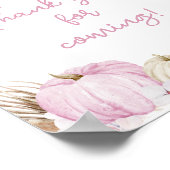 ピンクボホーカンプキンベイビーシャワー来ありがとう ポスター (角)