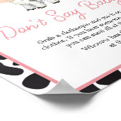 ピンクボホーハイランドカウー言わないベビー ポスター (角)