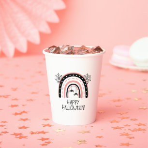 ピンクボホーレインボーハロウィーン 紙コップ