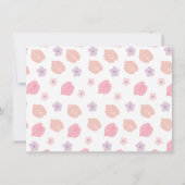 ピンクボホー恐竜誕生日ありがとう サンキューカード (裏面)