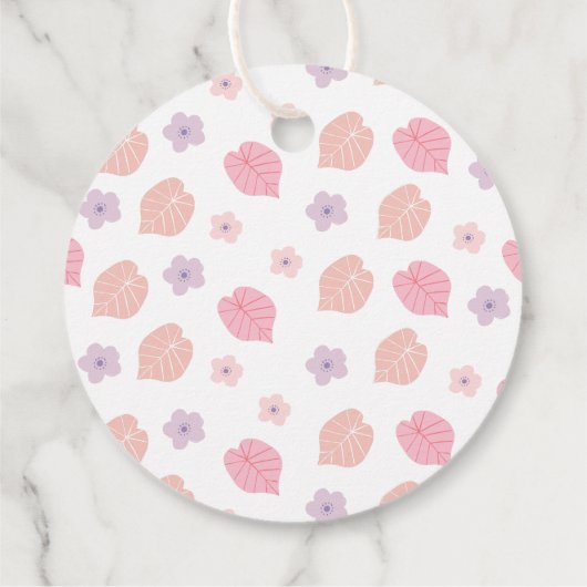 ピンクボホー恐竜誕生日 フェイバータグ (裏面)