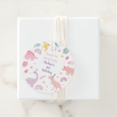 ピンクボホー恐竜誕生日 フェイバータグ (インサイチュ)