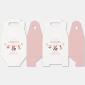 ピンクボホ女性のカーボーイクロセラインコウィドベビーシャワー フェイバーボックス (見開き)