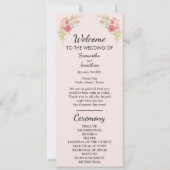 ピンクボホ水彩花プログラムカード 招待状 (正面)