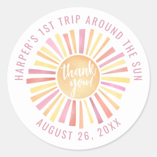 ピンクボホ第1回のまわりに日帰り ラウンドシール (正面)