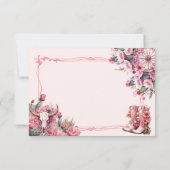 ピンクボホ素朴ウエスタンチャラテーマキンセアニェラ 出欠カード (裏面)