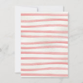 ピンクボホ自然ベビーシャワーガールクロースレイン 招待状 (裏面)