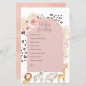 ピンクボホ野生動物がベビーを願う (正面/裏面)