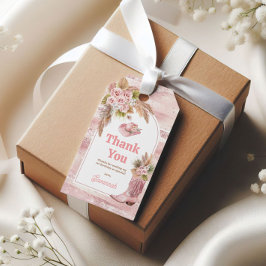 ピンクボホFirst Rodeo誕生日 ギフトタグ