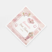 ピンクボホFirst Rodeo誕生日 スタンダードランチョンナプキン (角)