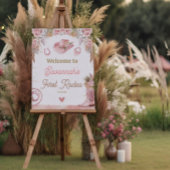 ピンクボホFirst Rodeo 1st Birthday 18x24 Welcome ポスター