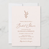 ピンクボミニマルホブライダルシャワー 招待状 (正面)