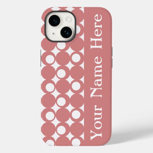 ピンクボモダンールデザイン(名前あり) Case-Mate iPhoneケース (裏面)