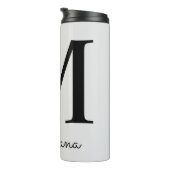 ピンクボモノグラムのホフローライニシャルM タンブラー (回転右)