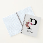 ピンクボモノグラムのホフローライニシャルP ノートブック (内部)