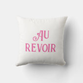 ピンクボンジュールオーレヴォワホワイト装飾用クッション クッション (裏面)