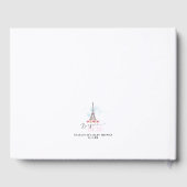 ピンクボンジュールベベエッフェルタワーベビーシャワー ゲストブック (裏面)