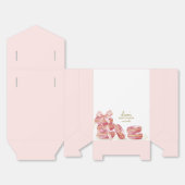 ピンクボンジュールベベフランスのーマカロンベビーシャワー フェイバーボックス (見開き)