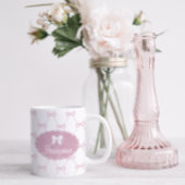 ピンクボーかわいらしグランミレニアルスタイル コーヒーマグカップ