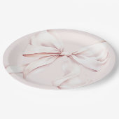 ピンクボーエレガントベビーブライダルシャワー ペーパープレート (アングル)