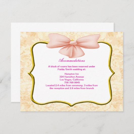 ピンクボーエンクロージャカード エンクロージャーカード (正面/裏面)