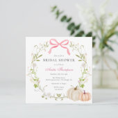ピンクボーカボチャフローラブライダルシャワー 招待状 (スタンド正面)