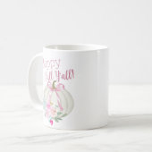 ピンクボーカボンプキンハッピー秋ヤール コーヒーマグカップ (正面左)