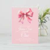 ピンクボーガールズコケット誕生日パーティー 招待状 (スタンド正面)