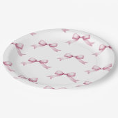 ピンクボーガールズジャストワンファースト誕生日 ペーパープレート (アングル)