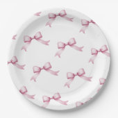 ピンクボーガールズジャストワンファースト誕生日 ペーパープレート (正面)