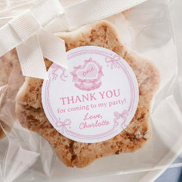 ピンクボーガールズジャストワンワン誕生日 ラウンドシール