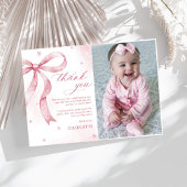 ピンクボーガールバースデーパーティー サンキューカード