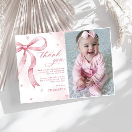 ピンクボーガールバースデーパーティー サンキューカード