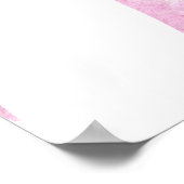 ピンクボーガールファースト誕生日マイルストーン誕生日 ポスター (角)