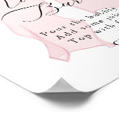 ピンクボーガールベビーシャワーモモモザバー ポスター (角)