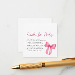 ピンクボーガールベビーシャワー エンクロージャーカード