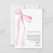 ピンクボーガールベビーシャワー サンキューカード (正面)