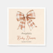 ピンクボーガールベビーシャワー スタンダードカクテルナプキン (正面)