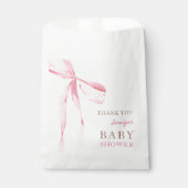 ピンクボーガールベビーシャワー フェイバーバッグ (正面)