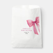 ピンクボーガールベビーシャワー フェイバーバッグ (正面)