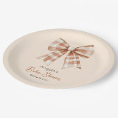 ピンクボーガールベビーシャワー ペーパープレート (アングル)