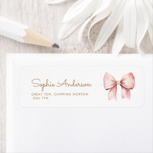 ピンクボーガールベビーシャワー ラベル (インサイチュ)