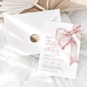 ピンクボーガールベビーシャワー 招待状