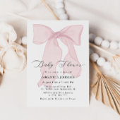 ピンクボーガールベビーシャワー 招待状