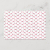 ピンクボーガールリボンベビーシャワーおむつラッフル エンクロージャーカード (裏面)