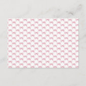 ピンクボーガールリボンベビーシャワーブックベビー エンクロージャーカード (裏面)