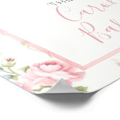 ピンクボーガール名門私立校風のシャワー方向標識 ポスター (角)