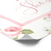 ピンクボーガール名門私立校風のシャワー方向標識 ポスター (角)